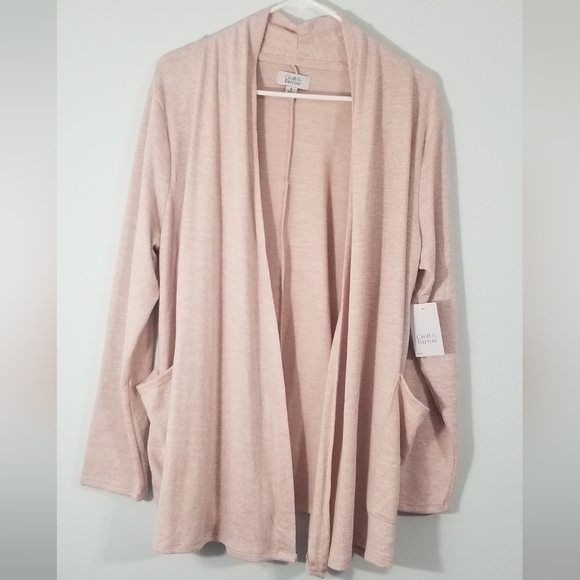 Croft & Barrow NWT Open Front Cardigan. Dual Front Pockets. Size Petite Large. - Picture 1 of 9